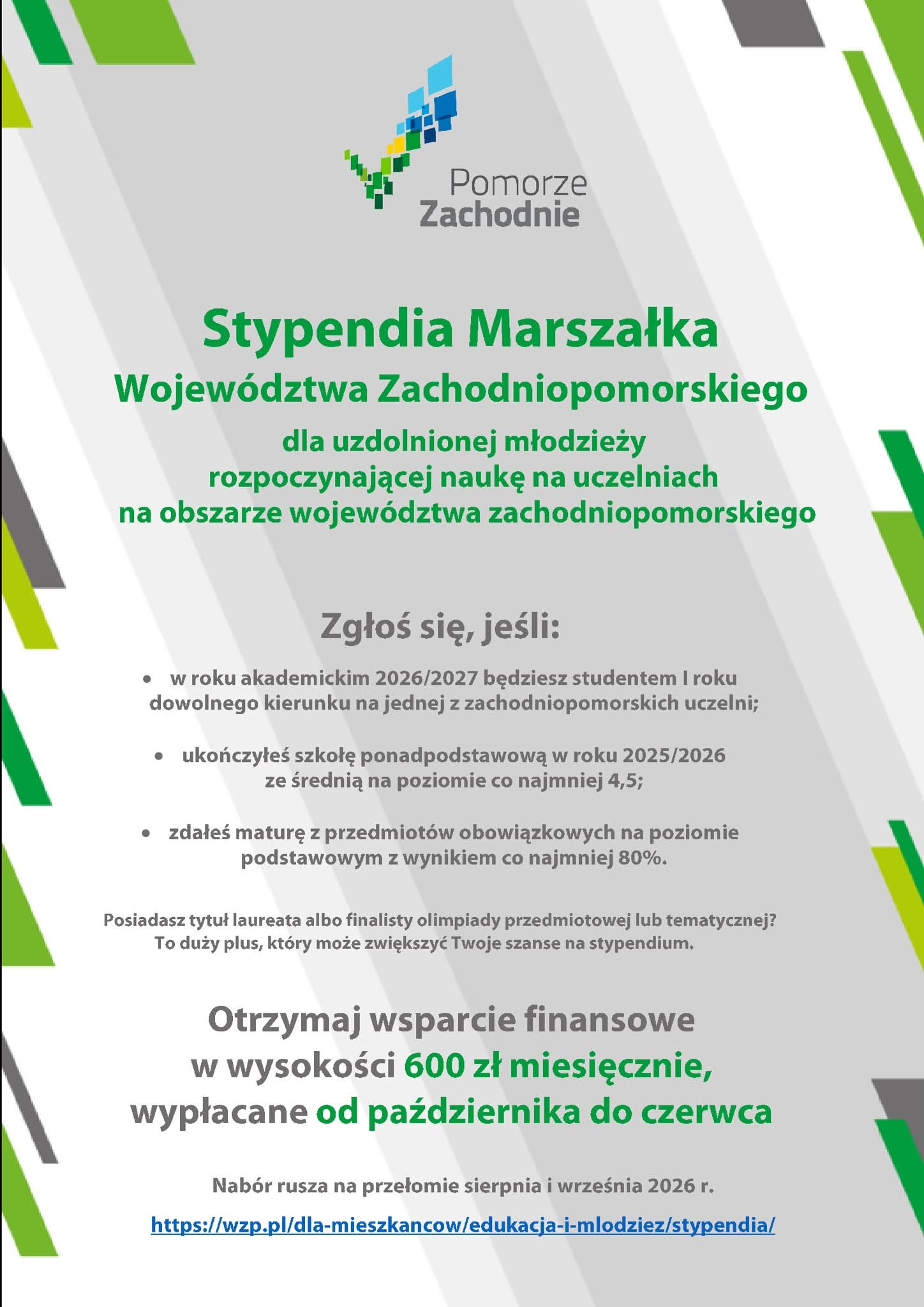 Niebawem ruszy kolejny nab&oacute;r wniosk&oacute;w o&nbsp;stypendia Marszałka Wojew&oacute;dztwa Zachodniopomorskiego