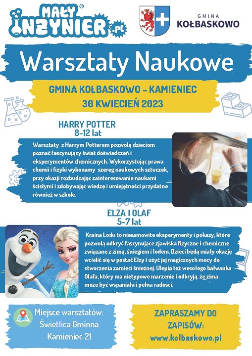 Plakat promujący warsztaty naukowe 