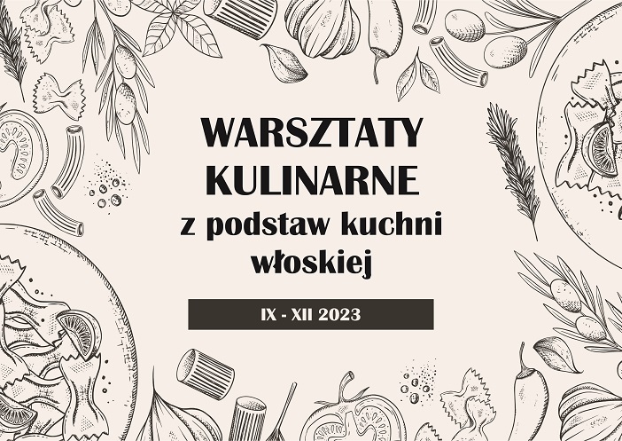 Plakat promujący warsztaty kulinarne 