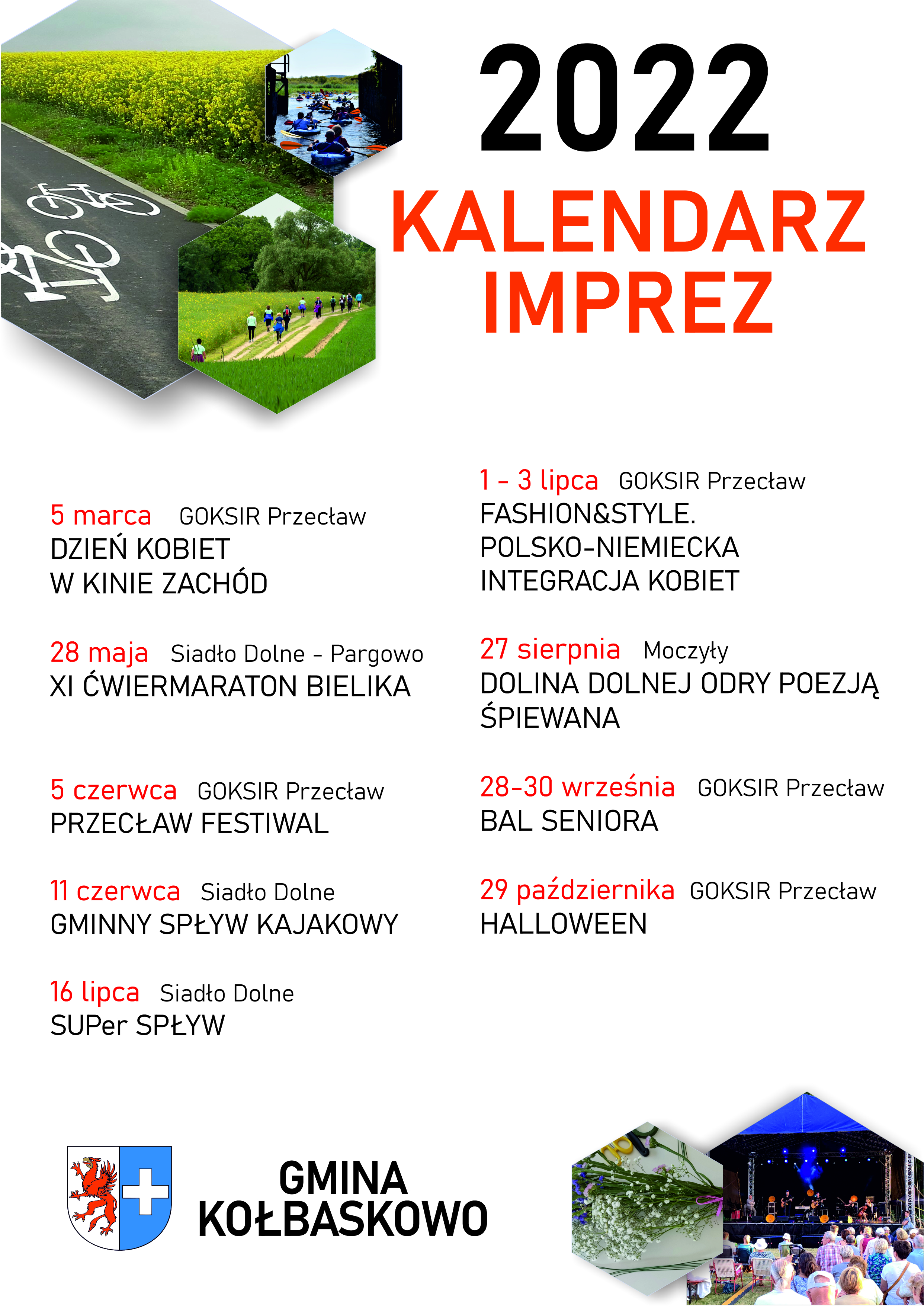 Kalendarz wydarzeń promocyjnych gminy Kołbaskowo na 2022 rok 