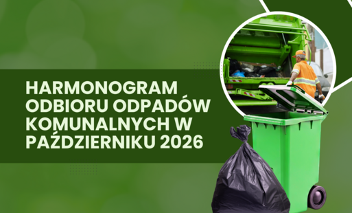 Harmonogram odbioru odpadów komunalnych w październiku 2026 r.